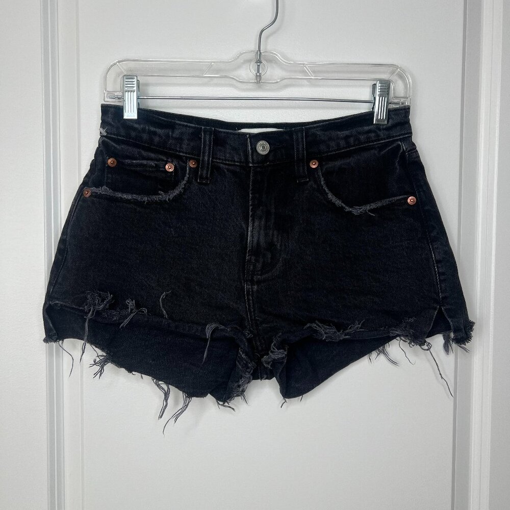 Abercrombie & Fitch Curve Love Black Denim Shorts Size 26 / 2 Women's